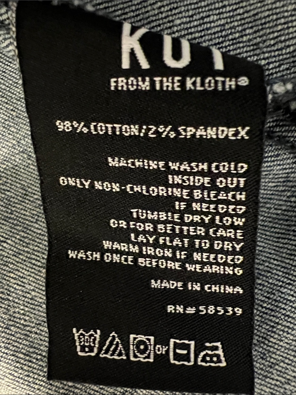 Kut from the Kloth Light Wash Denim Jacket in Faded Blue - Picture 3 of 4